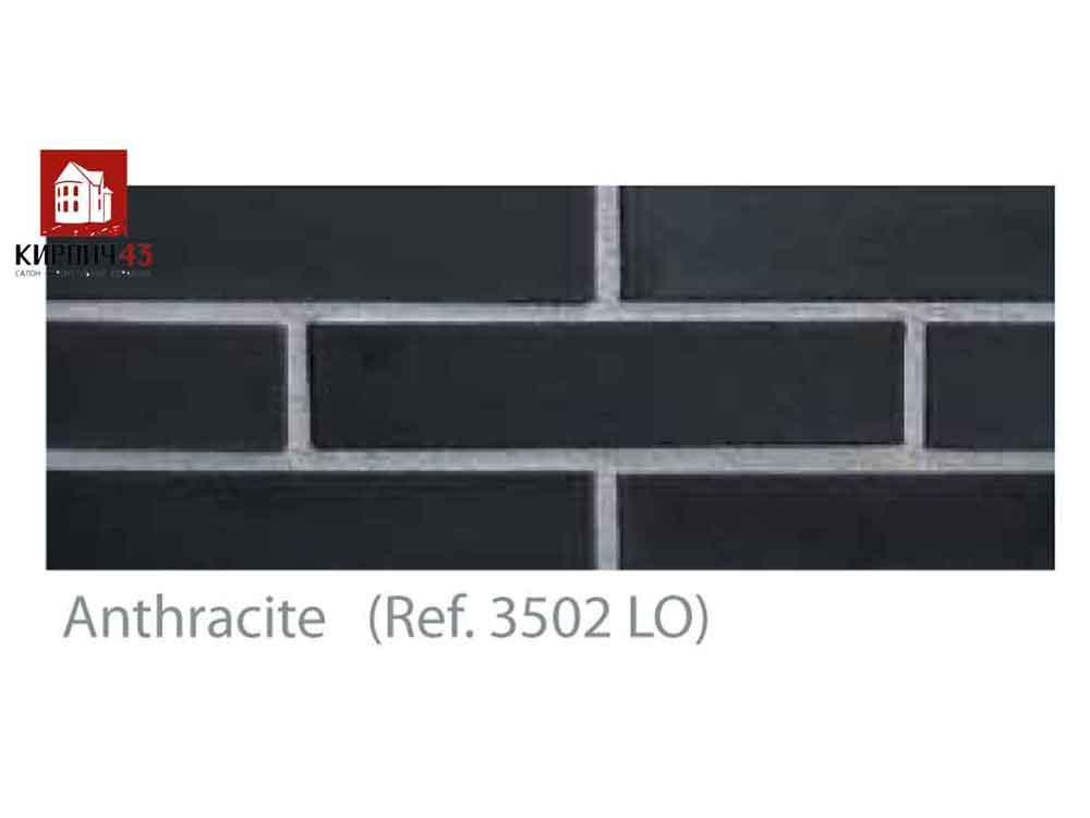 клинкерный глазурованный кирпич Anthracite Ref. 3502 L